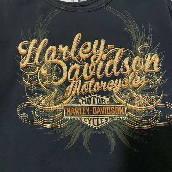 Harley-Davidson Gold Graphic Tank Top | Barnett Harley El Paso TX | Women’s L - Picture 3 of 6